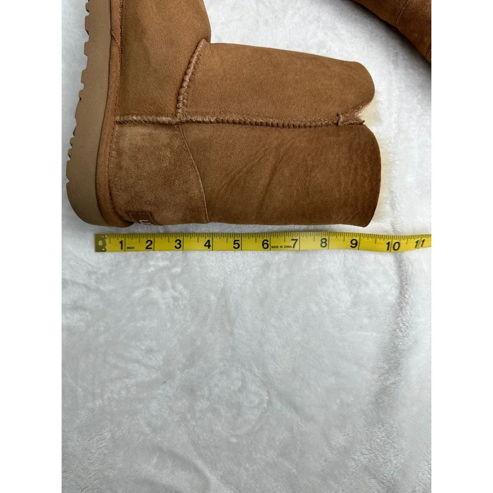 UGG Keely Chestnut Suede Sheepskin Mid Calf Boots‎ 1012362 Womens 8